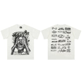 High weight HELLSTAR Hellstar American style trendy short sleeved graffiti vintage niche men's and women's t-shirts (29)