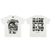 High weight HELLSTAR Hellstar American style trendy short sleeved graffiti vintage niche men's and women's t-shirts (27)