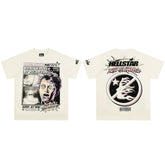 High weight HELLSTAR Hellstar American style trendy short sleeved graffiti vintage niche men's and women's t-shirts (21)