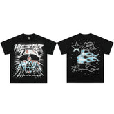 High weight HELLSTAR Hellstar American style trendy short sleeved graffiti vintage niche men's and women's t-shirts (7)