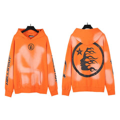 Small niche trumpet sweatshirt long pants set cotton autumn casual sweatshirt youth sports set wash water splicing trumpet pants (86)