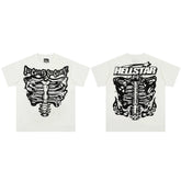 European and American style heavyweight HELLSTAR Hell Star short sleeved men's trendy brand digital graffiti Vintage women's loose T-shirt (21)