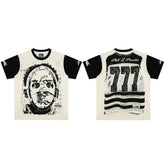 European and American style heavyweight HELLSTAR Hell Star short sleeved men's trendy brand digital graffiti Vintage women's loose T-shirt (15)