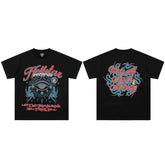 High weight HELLSTAR Hellstar American style trendy short sleeved graffiti vintage niche men's and women's t-shirts (5)
