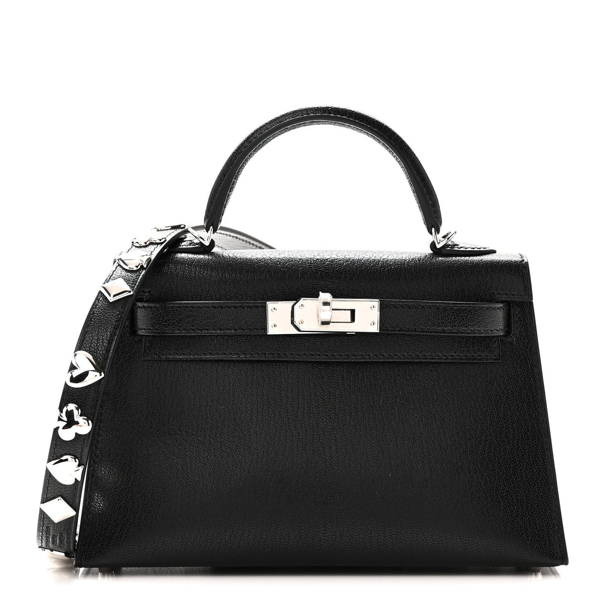 Chevre Chamkila Clou de Coeur Mini Kelly Sellier 20 Black
