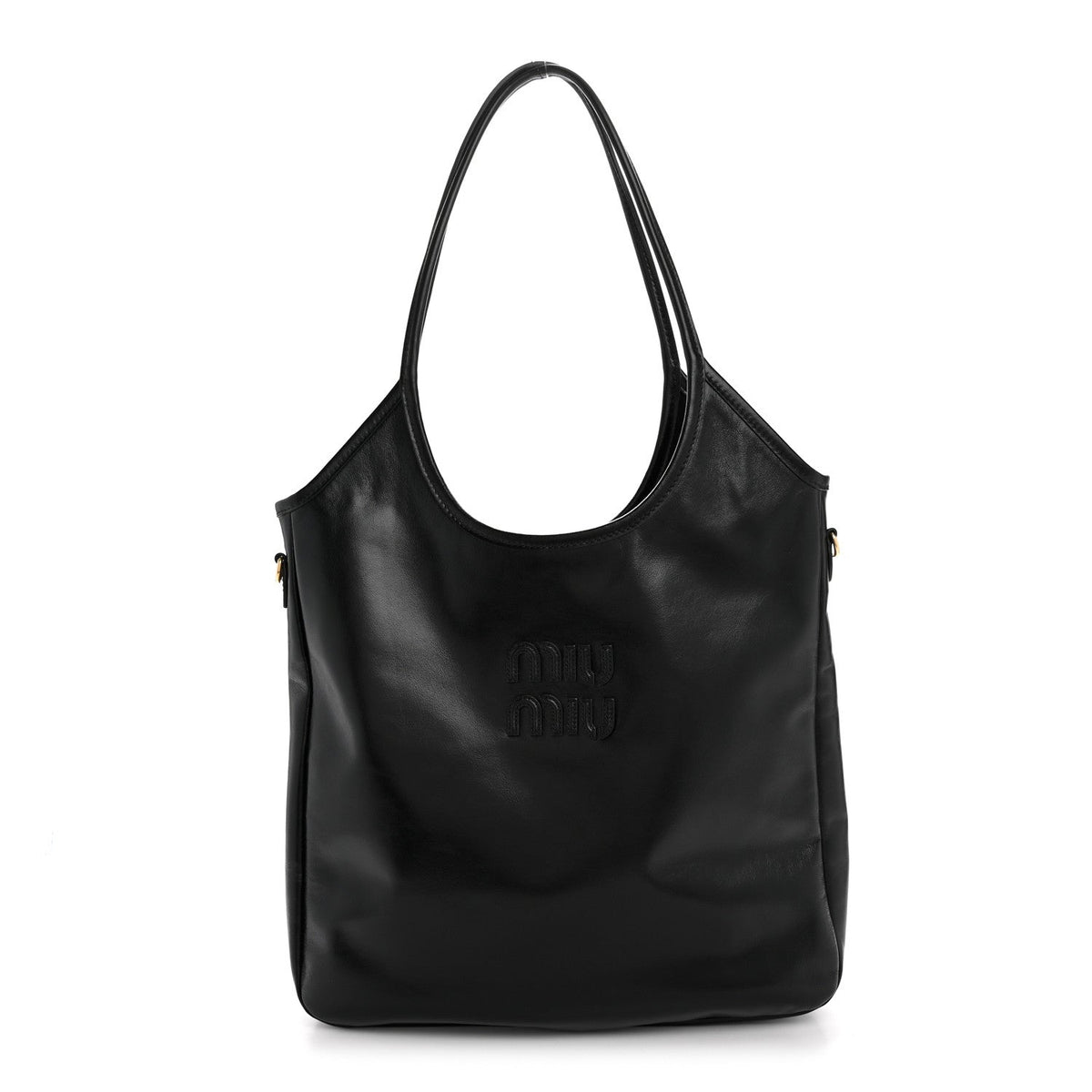 Shiny Softy Calfskin Ivy Bag Black