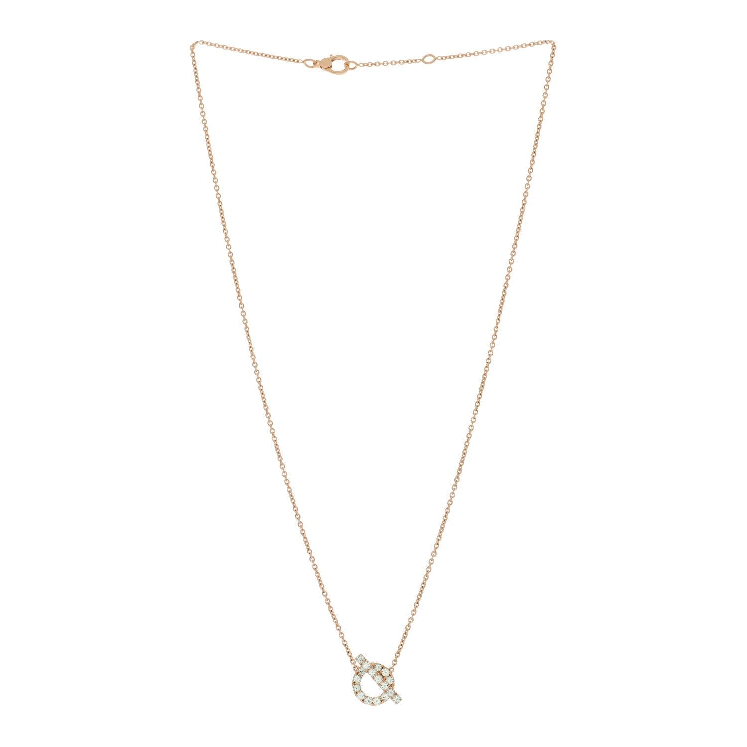18K Rose Gold Green Sapphire Finesse Pendant Necklace