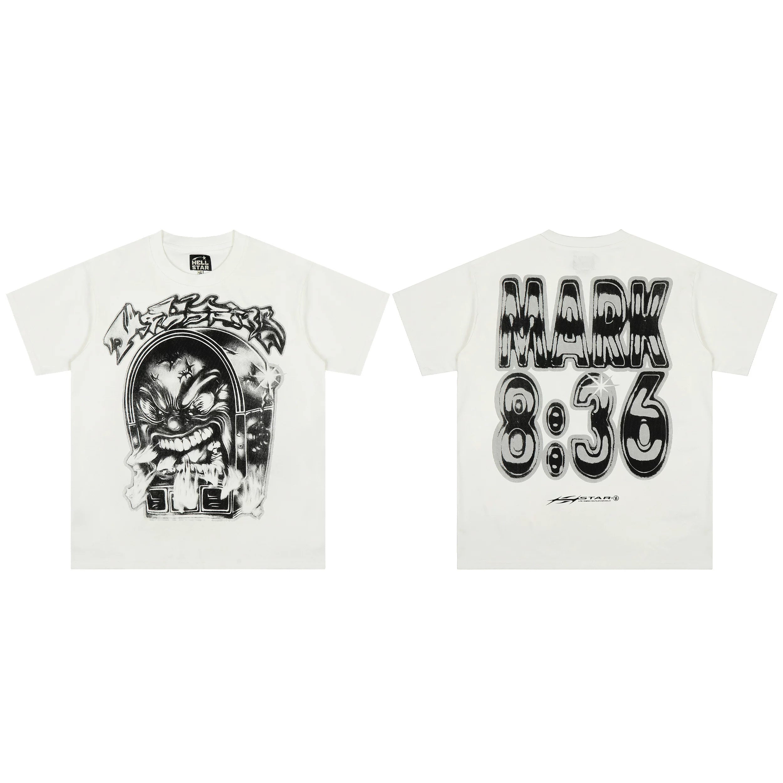 High weight HELLSTAR Hellstar American style trendy short sleeved graffiti vintage niche men's and women's t-shirts (27)