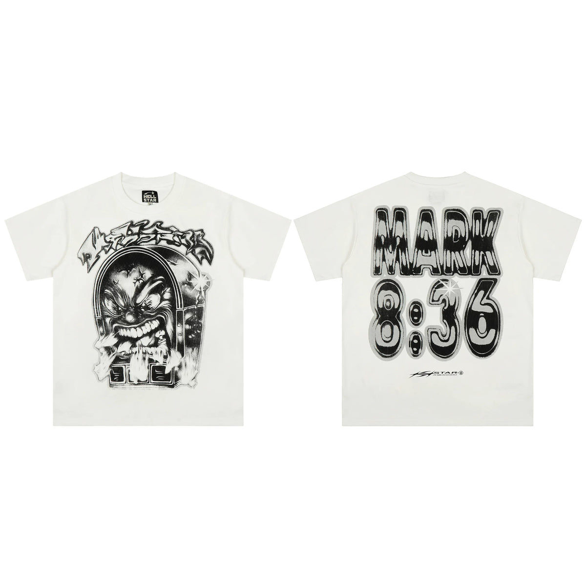 High weight HELLSTAR Hellstar American style trendy short sleeved graffiti vintage niche men's and women's t-shirts (27)