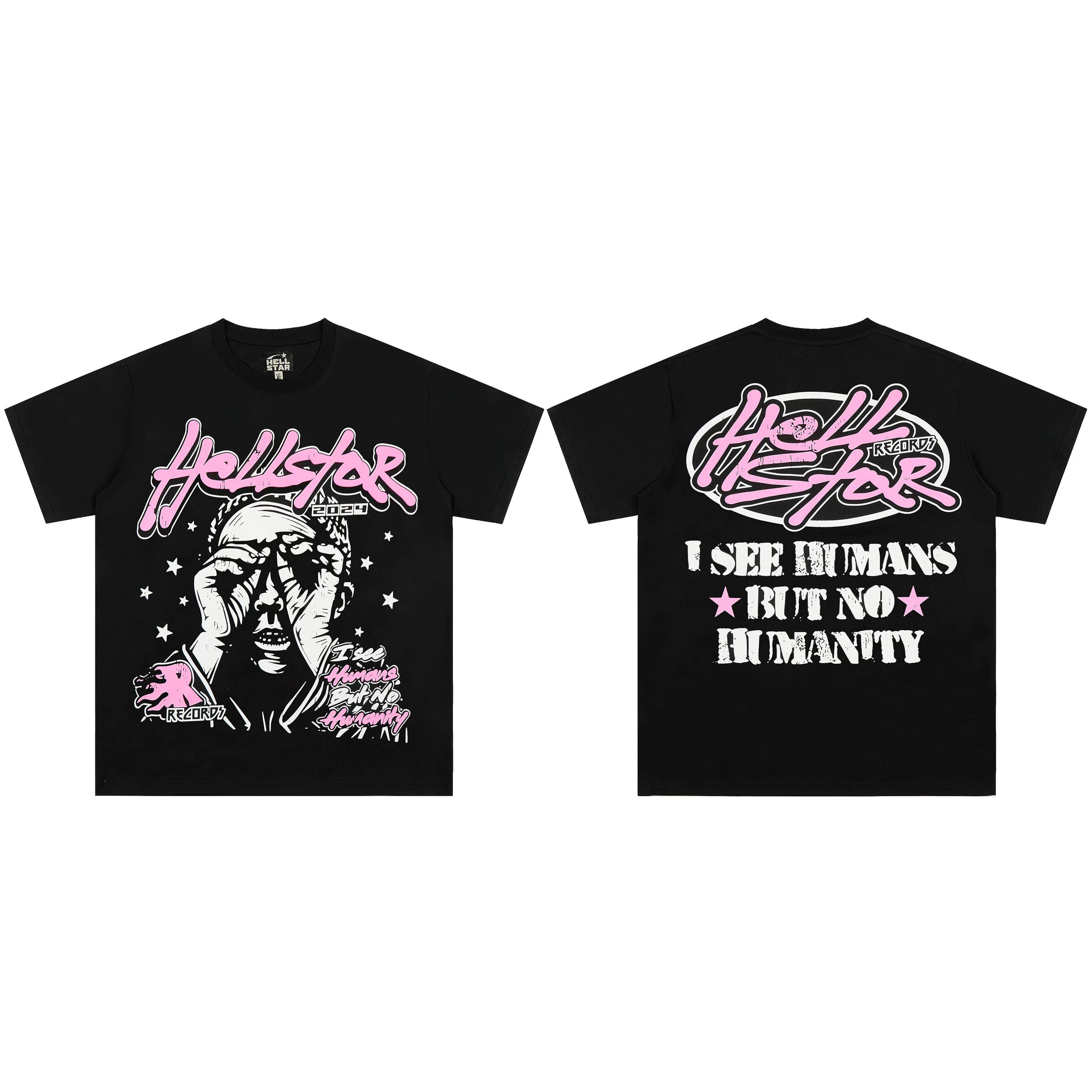 High weight HELLSTAR Hellstar American style trendy short sleeved graffiti vintage niche men's and women's t-shirts (18)