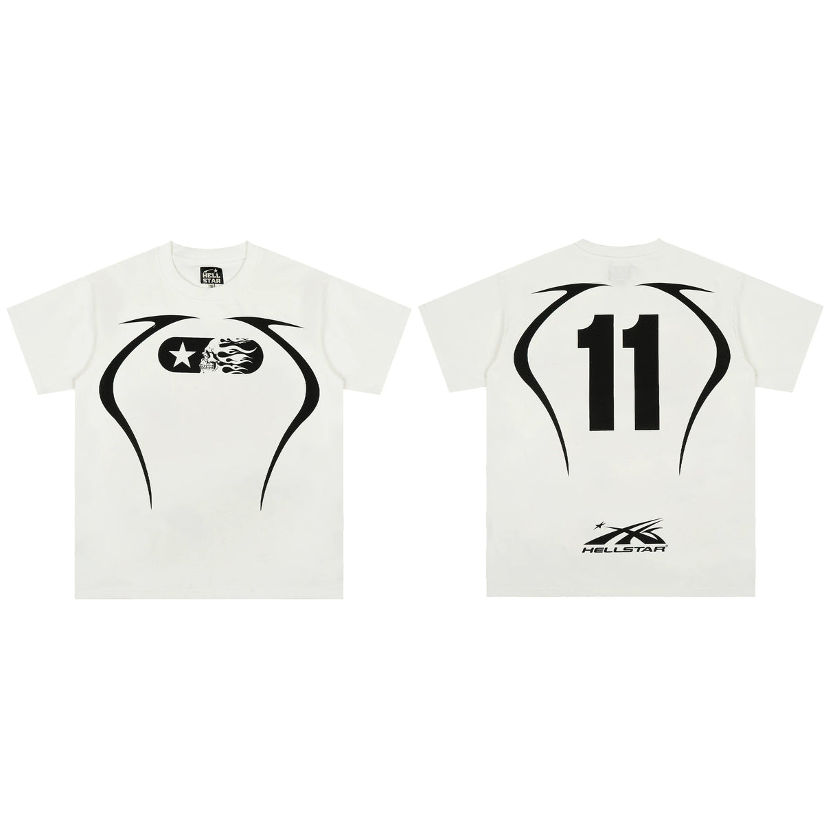 European and American style heavyweight HELLSTAR Hell Star short sleeved men's trendy brand digital graffiti Vintage women's loose T-shirt (11)
