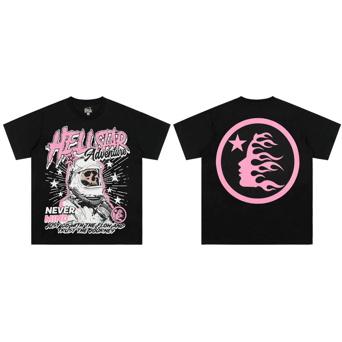 European and American style heavyweight HELLSTAR Hell Star short sleeved men's trendy brand digital graffiti Vintage women's loose T-shirt (1)
