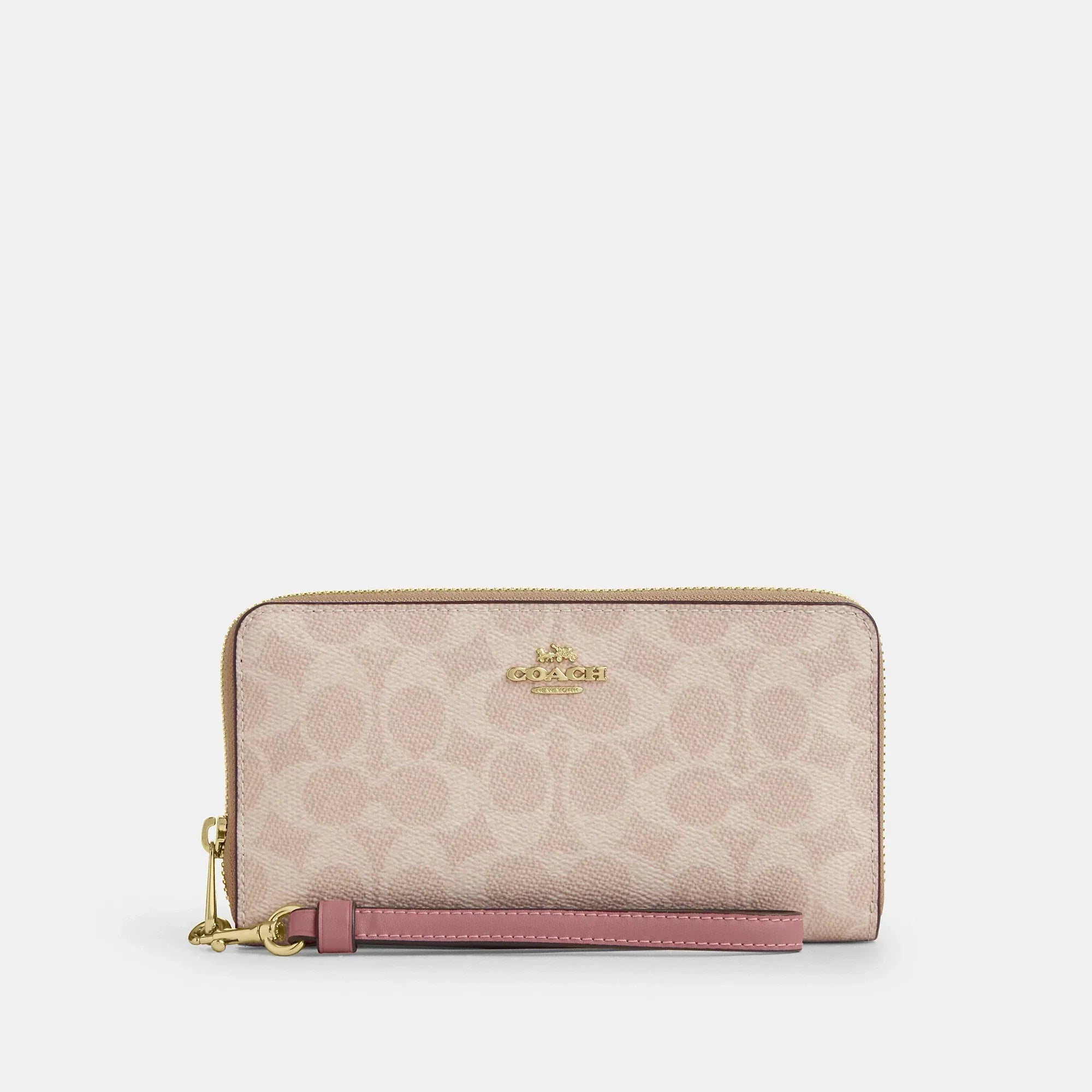 Coach Outlet Long Zip Around Wallet In Signature Canvas