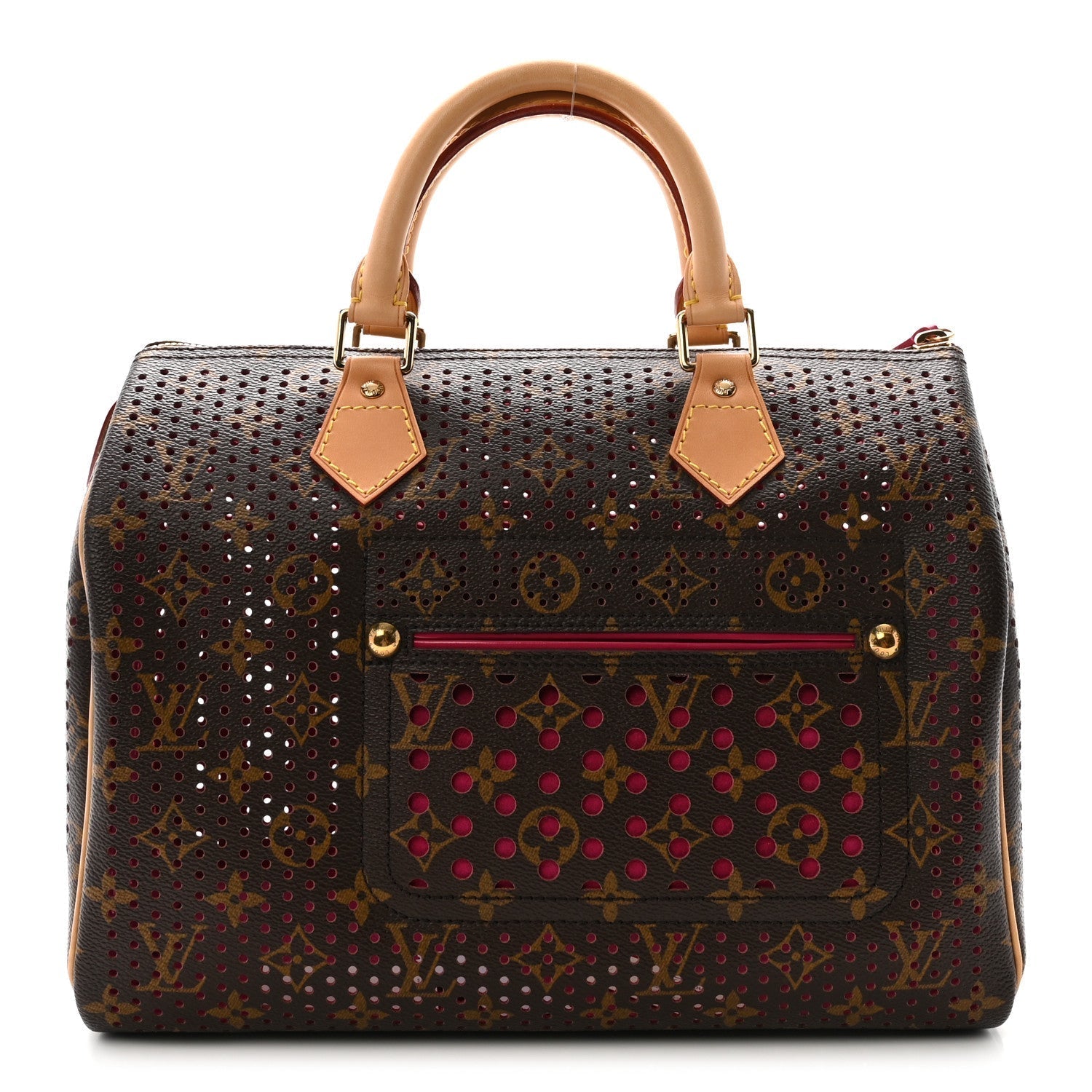 Monogram Perforated Speedy 30 Fuchsia