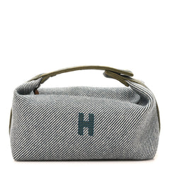 Wool Small Bride-A-Brac H Natte Pouch Bleu Abysse