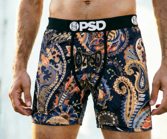 PSD American Trendy Brand Men's Quick-Drying Printed Boxer Briefs