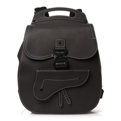 Grained Calfskin Maxi Gallop Sling Bag Grey